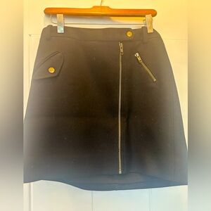 J. Crew black wool mini skirt size 4